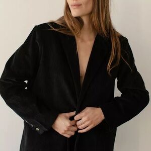 (XS)DONNI. CORD BLAZER-Black